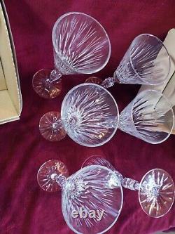 Waterford Crystal Fluted Wine Glasses 9 1/2 Set Of 6