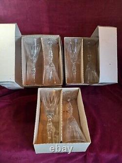 Waterford Crystal Fluted Wine Glasses 9 1/2 Set Of 6