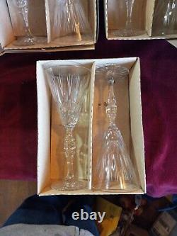 Waterford Crystal Fluted Wine Glasses 9 1/2 Set Of 6