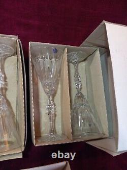 Waterford Crystal Fluted Wine Glasses 9 1/2 Set Of 6