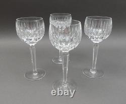 Waterford Crystal Ireland Eileen Hock Wine Glasses 7 3/8 Set Of 4