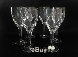 Waterford Crystal John Rocha'GEO' 21cm Wine Glasses x 6 Signed Discontinued