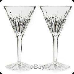 Waterford Crystal KILLORAN Martini Glasses Set / 2 Wine Made in IRELAND NEW