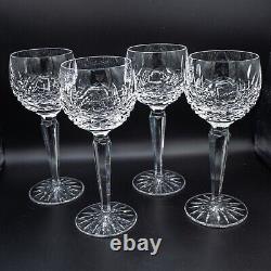 Waterford Crystal Kenmare Wine Hock Glasses 7 3/8 Set of 4 FREE USA SHIPPING