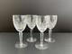 Waterford Crystal Kildare Claret Wine Glasses Plain Base 6.75 Inch Set of 4