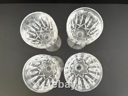 Waterford Crystal Kildare Claret Wine Glasses Plain Base 6.75 Inch Set of 4