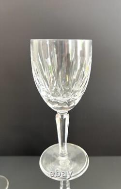 Waterford Crystal Kildare Claret Wine Glasses Plain Base 6.75 Inch Set of 4