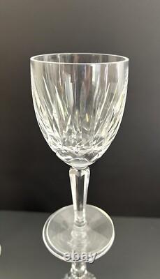 Waterford Crystal Kildare Claret Wine Glasses Plain Base 6.75 Inch Set of 4