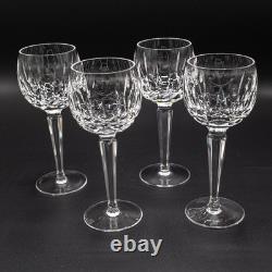 Waterford Crystal Kildare Wine Hock Glasses 7 3/8- Set of 4 FREE USA SHIPPING