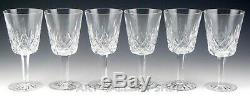Waterford Crystal LISMORE 6-7/8 WINE WATER GOBLETS GLASSES Set of 6