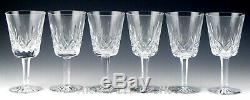 Waterford Crystal LISMORE 6-7/8 WINE WATER GOBLETS GLASSES Set of 6 Unused