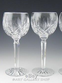 Waterford Crystal LISMORE 7-1/2 WINE HOCKS GOBLETS GLASSES Set of 4 Unused