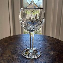 Waterford Crystal LISMORE 7 Balloon Wine Glass Platinum Rim 8 Oz Never Used