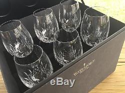 Waterford Crystal LISMORE ESSENCE Set of 6 GOBLET Wine Glasses 155950 NEW