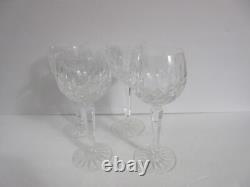 Waterford Crystal LISMORE HOCK Wine Glass Set of 4 IRELAND 7 3/8 Glasses