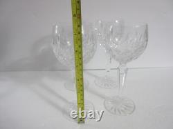 Waterford Crystal LISMORE HOCK Wine Glass Set of 4 IRELAND 7 3/8 Glasses