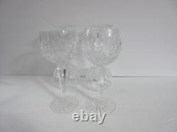 Waterford Crystal LISMORE HOCK Wine Glass Set of 4 IRELAND 7 3/8 Glasses