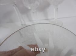 Waterford Crystal LISMORE HOCK Wine Glass Set of 4 IRELAND 7 3/8 Glasses