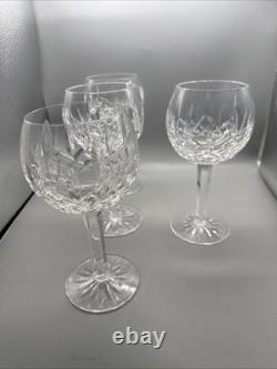 Waterford Crystal LISMORE Set of 4 Balloon Wine Glasses 8 Never Used