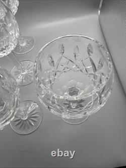 Waterford Crystal LISMORE Set of 4 Balloon Wine Glasses 8 Never Used