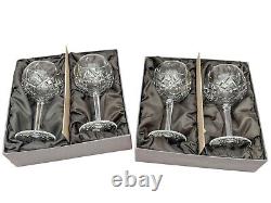 Waterford Crystal Lismore Ballon Wine Glass Set of 4 Open Box