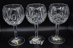 Waterford Crystal Lismore Balloon Wine Glasses Set of 3 with STICKERS 7 1/8