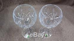 Waterford Crystal Lismore Balloon Wine Goblets Pair Of 2 With Original Box