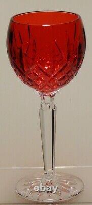 Waterford Crystal Lismore Balloon Wine Hock Glass Goblet Red 7 3/8