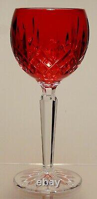 Waterford Crystal Lismore Balloon Wine Hock Glass Goblet Red 7 3/8