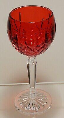 Waterford Crystal Lismore Balloon Wine Hock Glass Goblet Red 7 3/8