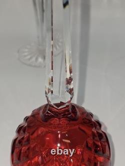 Waterford Crystal Lismore Crimson Hock Wine Glasses Red Waterford Glasses Pair