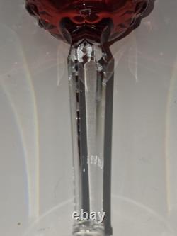Waterford Crystal Lismore Crimson Hock Wine Glasses Red Waterford Glasses Pair