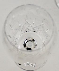 Waterford Crystal Lismore Essence Goblet Wine Glasses Pair NIB Retails $160