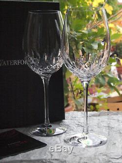 Waterford Crystal Lismore Essence Water/ Wine Goblet Pair Brand New in Box