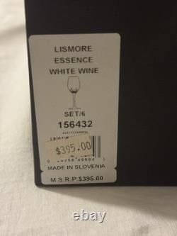 Waterford Crystal Lismore Essence White Wine Glasses, 6 in Gift Box