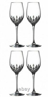 Waterford Crystal Lismore Essence White Wine Pair (2 Pairs) 4 Glasses #143782