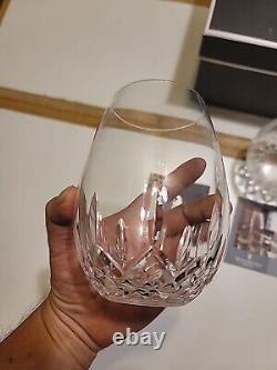 Waterford Crystal Lismore Nouveau Stemless Deep Red Wine Glasses Goblets With Box