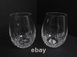 Waterford Crystal Lismore Nouveau Stemless Red Glasses Set of 2