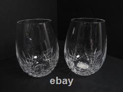 Waterford Crystal Lismore Nouveau Stemless Red Glasses Set of 2