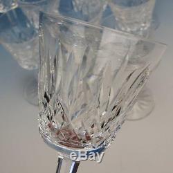 Waterford Crystal Lismore Pattern 12 Claret Wine Glasses 5 7/8 inches