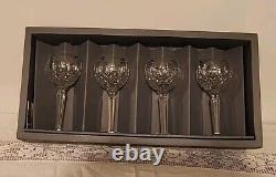 Waterford Crystal Lismore Pattern 4 Wine Hocks Goblets Glasses 6 oz 7 3/8 NIB