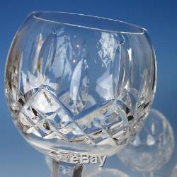 Waterford Crystal Lismore Pattern 6 Balloon Wine Stems Glasses 7 inches