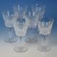Waterford Crystal Lismore Pattern 6 Claret Wine Glasses 5 7/8 inches