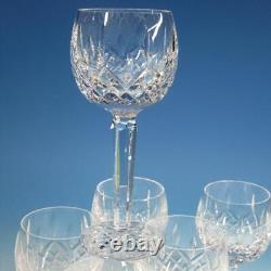 Waterford Crystal Lismore Pattern 6 Wine Hocks Goblets Glasses 7 3/8 inch
