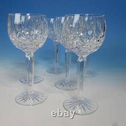 Waterford Crystal Lismore Pattern 6 Wine Hocks Goblets Glasses 7¼ inches