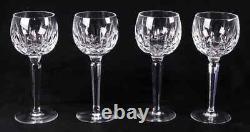 Waterford Crystal Lismore Set 4 Hock Wine Glasses Goblets 7.5 Ireland