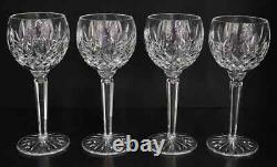 Waterford Crystal Lismore Set 4 Hock Wine Glasses Goblets 7.5 Ireland