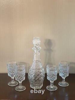 Waterford Crystal Lismore Set of (4). Claret Wine Glasses (1)-? Free Shipping