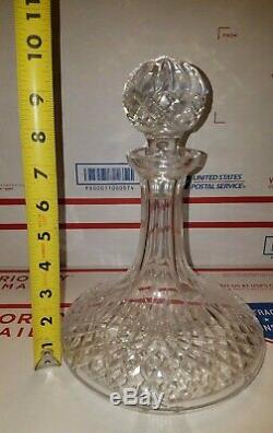 Waterford Crystal Lismore Ships Decanter Made In Ireland Wine Signed Euc