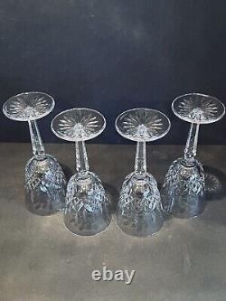 Waterford Crystal Lismore TALL set of 4 Wine Glasses 7 3/8
